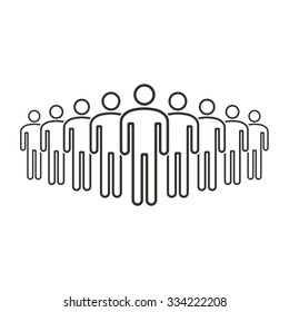 People  - vector icon in black on a white background.