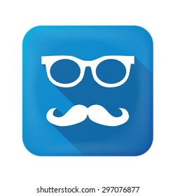 People vector icon, blue web icon