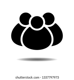 People vector icon in flat design style isolated on white background, illustration Eps 10.