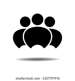 People vector icon in flat design style isolated on white background, illustration Eps 10.