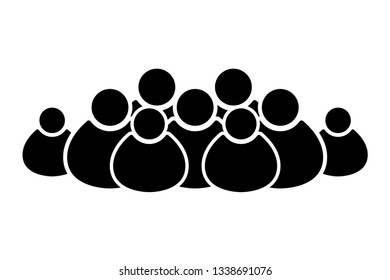 People vector icon in flat design style isolated on white background, illustration Eps 10.