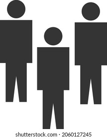 People vector icon. A flat illustration design of People icon on a white background.