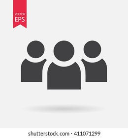 People vector icon, Group, chat. Add new user account concept. Sign Isolated on white background. Trendy Flat style for graphic design, logo, Web site, social media, UI, mobile upp, EPS10