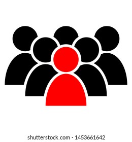 People vector icon . Group of people symbol illustration. businessman group logo. Multiple users silhouette icon.