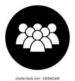 People vector icon . Group of people symbol illustration. businessman group logo. Multiple users silhouette icon.