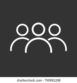 People vector icon. Vector illustration.