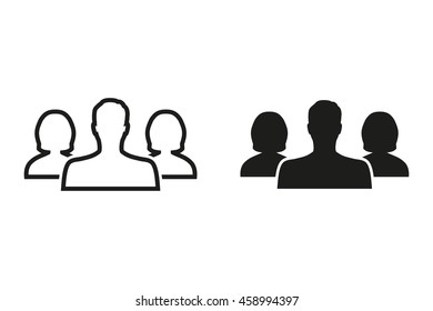 People vector icon. Illustration isolated on white background for graphic and web design.