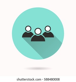 People vector icon. Illustration isolated for graphic and web design.
