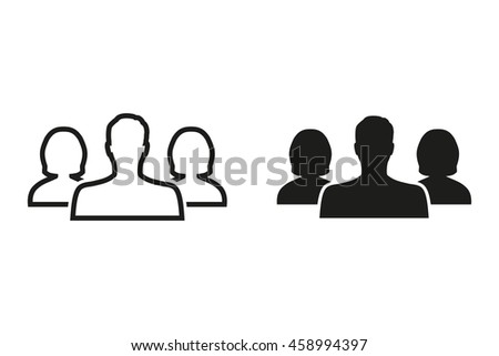 People vector icon. Illustration isolated on white background for graphic and web design.