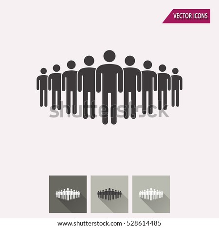 People vector icon. Illustration isolated for graphic and web design.