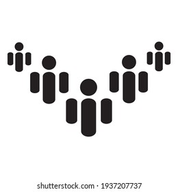 People vector icon isolated on white background.