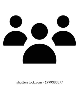 People vector icon, isolated on white background