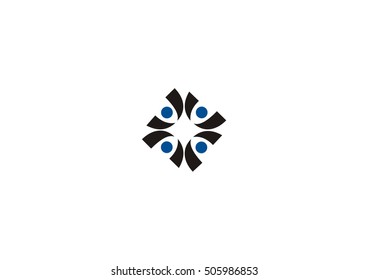 people vector icon logo