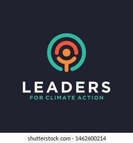 People vector icon logo design