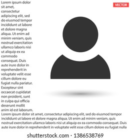 People vector icon  , lorem ipsum Flat design