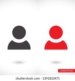 People vector icon  , lorem ipsum Flat design