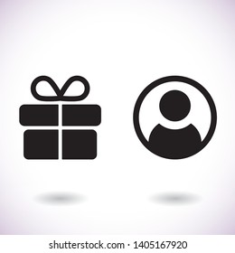 People vector icon  , lorem ipsum Flat design