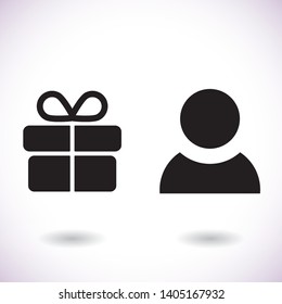 People vector icon  , lorem ipsum Flat design