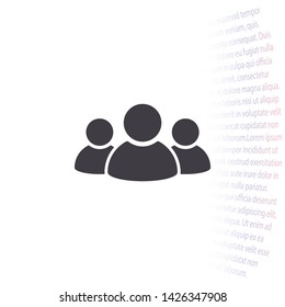 people Vector icon . Lorem Ipsum Illustration design