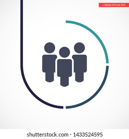 People Vector icon . Lorem Ipsum Illustration design