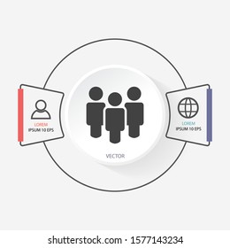 People Vector icon . Lorem Ipsum Illustration design