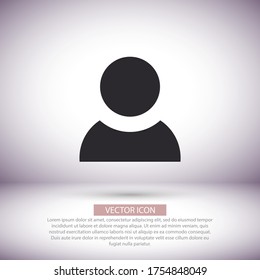 People vector icon , lorem ipsum Flat design
