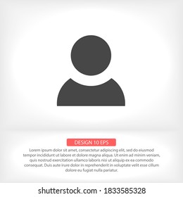 People vector icon , lorem ipsum Flat design