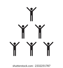 People vector icon. Man flat sign design. Humans symbol pictogram. UX UI icon
