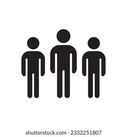 Menschen Vektorsymbol. Ein Design mit flachen Zeichen. Menschen symbolisieren Piktogramm. UX-UI-Symbol