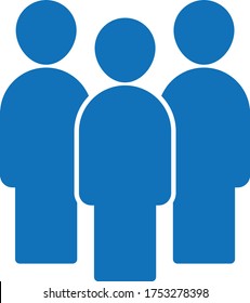Icono de vector de personas. icono de man. icono de grupo de personas (versión azul)
