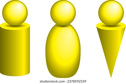 Colección de material de icono del vector de personas