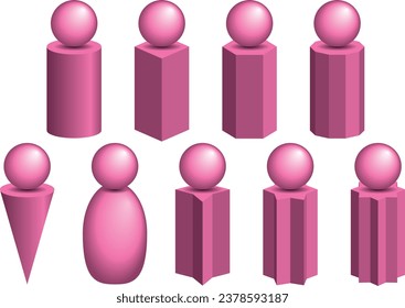 Colección de material de icono del vector de personas