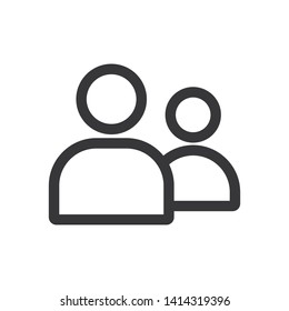 People vector icon in modern design style for web site and mobile app