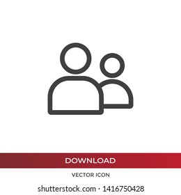 People vector icon in modern design style for web site and mobile app