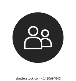 People vector icon in modern design style for web site and mobile app
