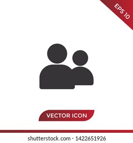 People vector icon in modern design style for web site and mobile app