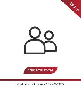 People vector icon in modern design style for web site and mobile app