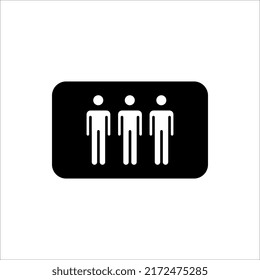 Icono de vector de personas en fondo blanco