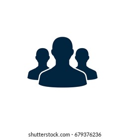 Icono de vector de personas en fondo blanco