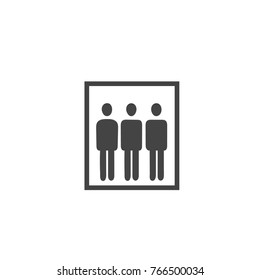 People vector icon on white background