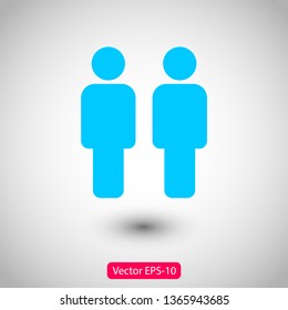 People vector icon. Person symbol. Work Group Team, Persons Crowd Vector Illustration icon. Group of people pictogram isolated. Illustration of people icon - symbol of the crowd. People standing next
