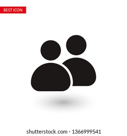 People vector icon. Person symbol. Work Group Team, Persons Crowd Vector Illustration icon. Group of people pictogram isolated. Illustration of people icon - symbol of the crowd. People standing next