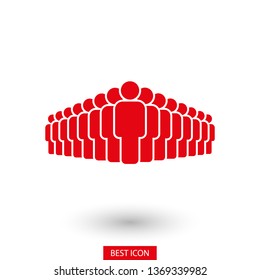 People vector icon. Person symbol. Work Group Team, Persons Crowd Vector Illustration icon. Group of people pictogram isolated. Illustration of people icon - symbol of the crowd. People standing next