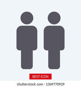 People vector icon. Person symbol. Work Group Team, Persons Crowd Vector Illustration icon. Group of people pictogram isolated. Illustration of people icon - symbol of the crowd. People standing next