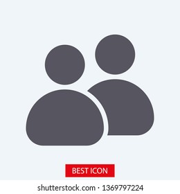 People vector icon. Person symbol. Work Group Team, Persons Crowd Vector Illustration icon. Group of people pictogram isolated. Illustration of people icon - symbol of the crowd. People standing next