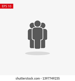 People vector icon. Person symbol. Work Group Team, Persons Crowd Vector Illustration icon. Group of people pictogram isolated. Illustration of people icon - symbol of the crowd. People standing next