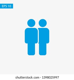 People vector icon. Person symbol. Work Group Team, Persons Crowd Vector Illustration icon. Group of people pictogram isolated. Illustration of people icon - symbol of the crowd. People standing next