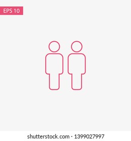 People vector icon. Person symbol. Work Group Team, Persons Crowd Vector Illustration icon. Group of people pictogram isolated. Illustration of people icon - symbol of the crowd. People standing next