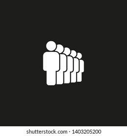 People vector icon. Person symbol. Work Group Team, Persons Crowd Vector Illustration icon. Group of people pictogram isolated. Illustration of people icon - symbol of the crowd. People standing next