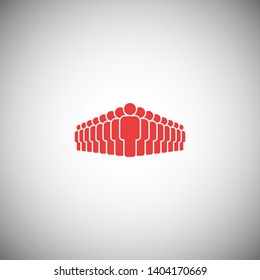 People vector icon. Person symbol. Work Group Team, Persons Crowd Vector Illustration icon. Group of people pictogram isolated. Illustration of people icon - symbol of the crowd. People standing next